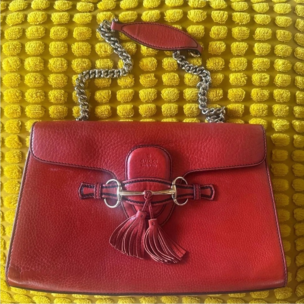 Gucci Red Leather Women's Bag